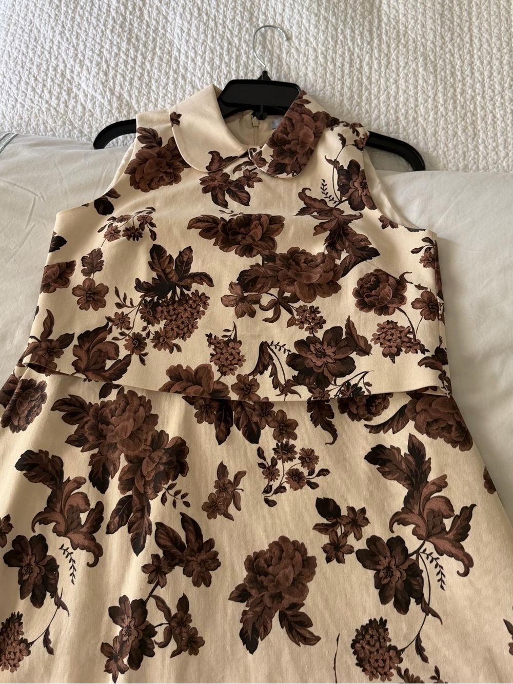 ANTONIO MELANI Cream Two-Piece Floral Midi Set - Picture 2 of 6